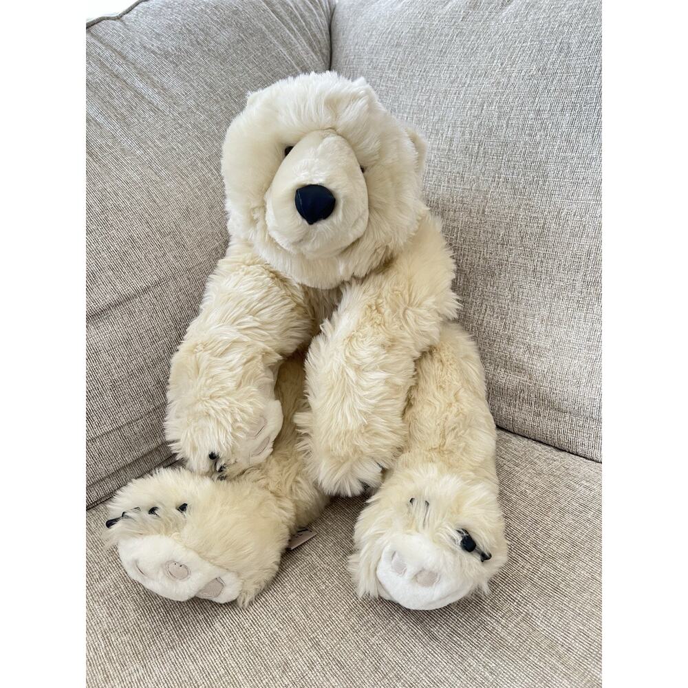 DITZ DESIGNS Realistic Polar Bear 25” Weighted Paws Plush The Hen House Clean
